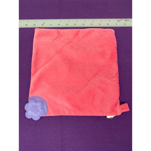 Bright Starts Crinkle Teething Blanket Bird Buterfly Pig Cow Pink with Purple Te - Picture 7 of 9